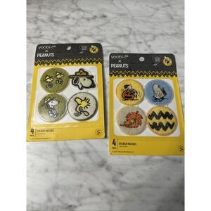 Yoobi Peanuts Sticker Patches Snoopy Woodstock Charlie Brown 2 Sets of 4 Camping